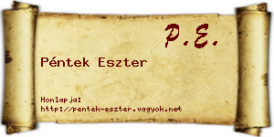 Péntek Eszter névjegykártya